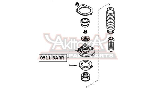 Опора амортизатора Asva задняя, правая, арт. 0511-BARR