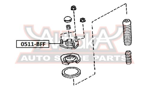 Опора амортизатора Asva, передняя, правая/левая, арт. 0511-BFF