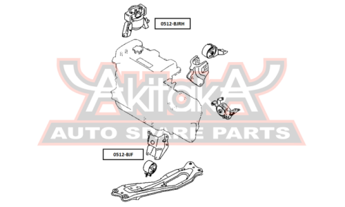 Подушка двигателя | прав Asva, арт. 0512-BJRH