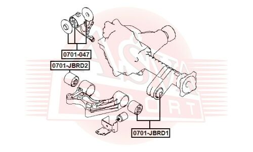 Подушка дифференциала | перед лев Asva, арт. 0701-JBRD1