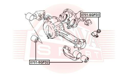 Подушка дифференциала | перед Asva, арт. 0701-SQFD3