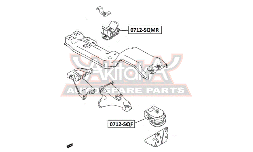 Опора (подушка) двигателя Asva, арт. 0712-SQF