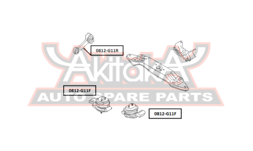 Подушка двигателя | зад прав/лев Asva 0812G11R