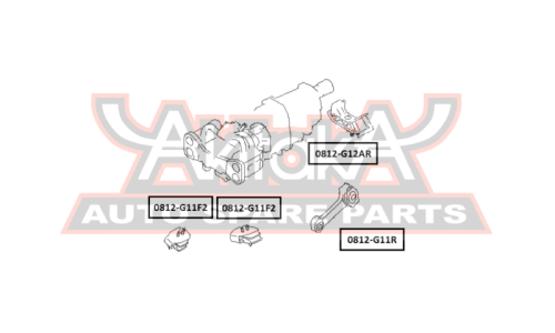 Опора (подушка) двигателя Asva, арт. 0812-G12AR