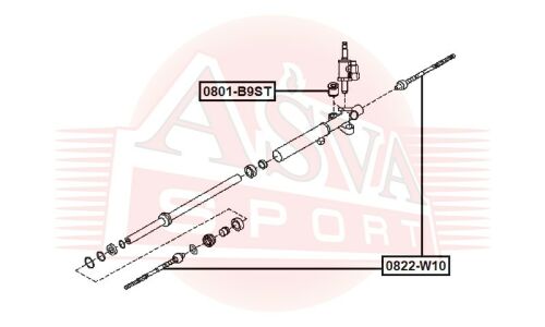 Тяга рулевая Asva, арт. 0822-W10
