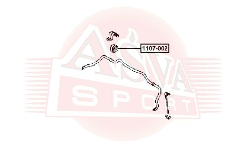 Втулка стабилизатора Asva, передняя, арт. 1107-002