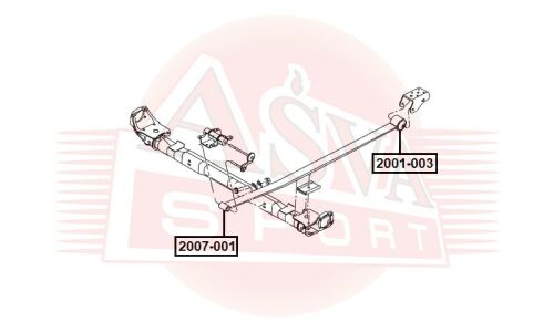 Втулка задней рессоры Asva, арт. 2007-001