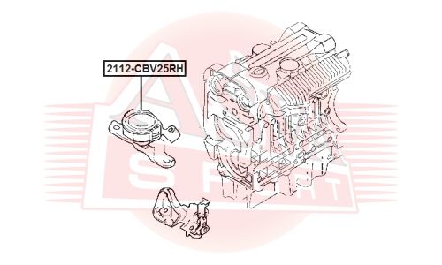Подушка двигателя | прав Asva, арт. 2112-CBV25RH