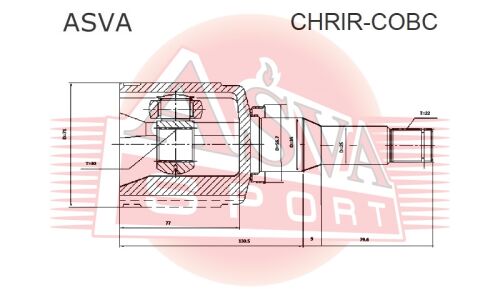ШРУС Asva, передний, правый, внутренний, арт. CHRIR-COBC