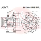 Ступица колеса Asva, задняя, арт. HNWH-RM4MR