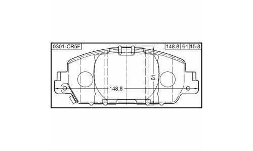 Колодки тормозные дисковые Febest, передние, комплект на ось (4 шт), арт. 0301-CR5F
