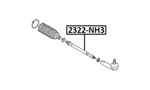 Тяга рулевая Febest, арт. 2322-NH3