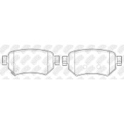 Колодки тормозные дисковые NiBK Original, задние, комплект на ось (4 шт), арт. PN0673