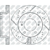 Диск тормозной NiBK перфорированный, арт. RN22002DSET