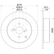 Диск тормозной Nisshinbo, задний, арт. ND1002K