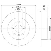 Диск тормозной | зад Nisshinbo, арт. ND1014K