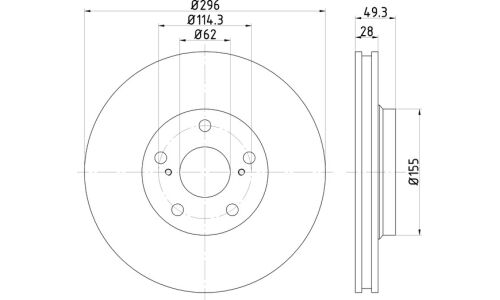 Диск тормозной Nisshinbo, арт. ND1032