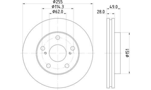 Диск тормозной Nisshinbo, арт. ND1040K