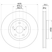 Диск тормозной Nisshinbo, передний, арт. ND1092