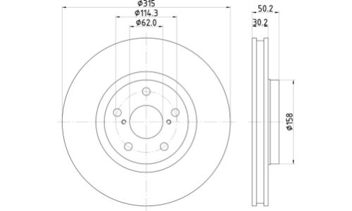 Диск тормозной Nisshinbo, передний, арт. ND1092