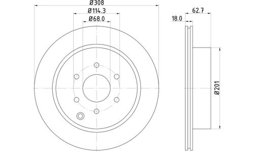 Диск тормозной Nisshinbo, задний, арт. ND2032K