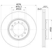 Диск тормозной Nisshinbo, арт. ND3017