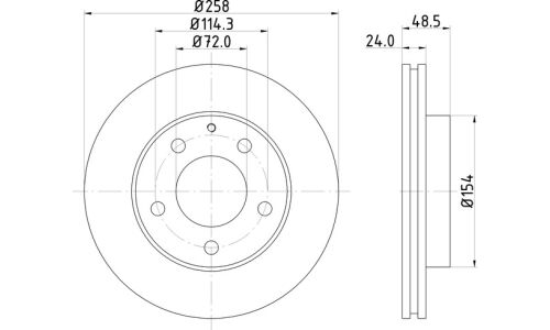 Диск тормозной | перед Nisshinbo, арт. ND5012