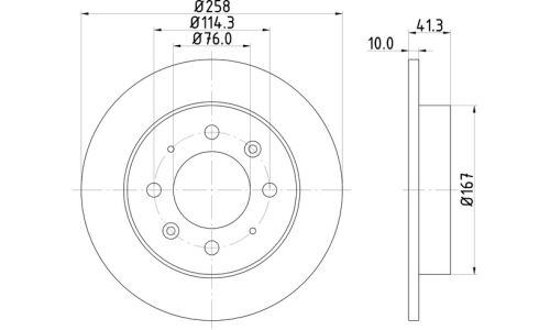 Диск тормозной Nisshinbo, задний, арт. ND6006K