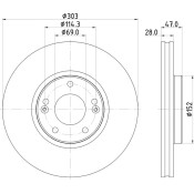 Диск тормозной | перед Nisshinbo, арт. ND6029K