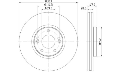Диск тормозной | перед Nisshinbo, арт. ND6029K
