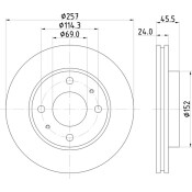 Диск тормозной | перед Nisshinbo, арт. ND6044K