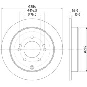 Диск тормозной | зад Nisshinbo, арт. ND6058K