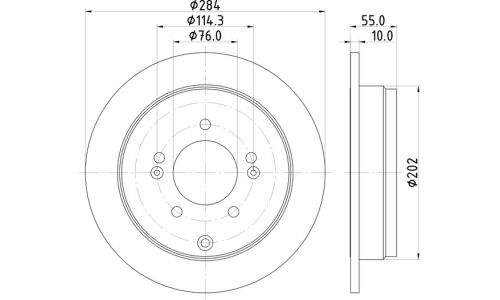 Диск тормозной | зад Nisshinbo, арт. ND6058K