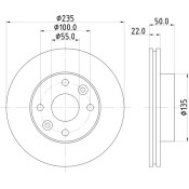 Диск тормозной Nisshinbo, передний, арт. ND6089K