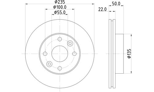 Диск тормозной Nisshinbo, передний, арт. ND6089K