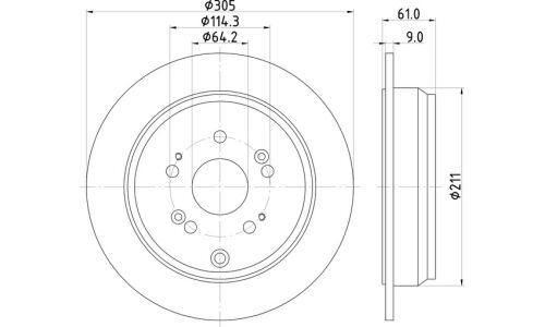 Диск тормозной Nisshinbo, арт. ND8036K