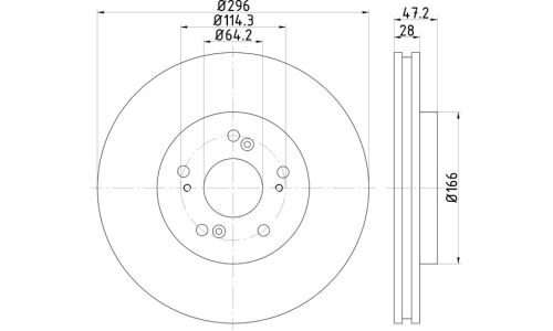 Диск тормозной Nisshinbo, передний, арт. ND8037K