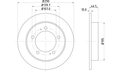 Диск тормозной Nisshinbo, арт. ND9003K