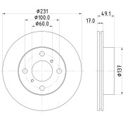 Диск тормозной | перед Nisshinbo, арт. ND9009K