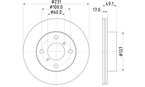 Диск тормозной | перед Nisshinbo, арт. ND9009K