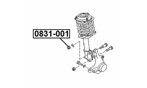 Гайка | прав/лев Febest, арт. 0831-001