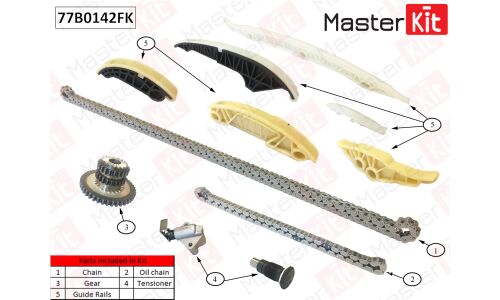 Комплект для замены цепи ГРМ MasterKit, арт. 77B0142FK