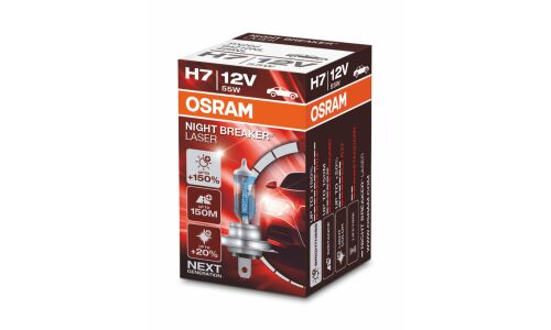 Лампа галогенная Osram Night Breaker Laser H7 (PX26d, T11), 12В, 55Вт, 3200К, 1 шт, арт. 64210NL