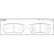 Колодки тормозные jFBK дисковые, арт. HN-987