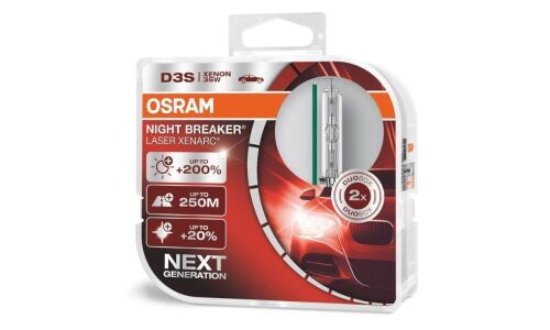 Лампа ксеноновая Osram Night Breaker Laser D3S (PK32d-5), 42В, 35Вт, 4400К, комплект 2 шт, арт. 66340XNL-HCB
