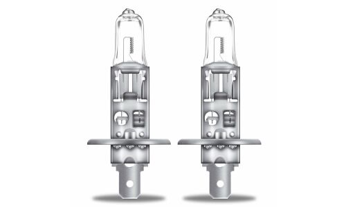 Лампа галогенная Osram Night Breaker Silver H1 (P14.5s, T8), 12В, 55Вт, 3200К, комплект 2 шт, арт. 64150NBS-HCB