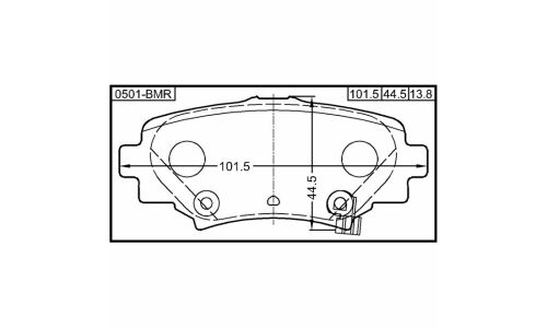 Колодки тормозные дисковые Febest, задние, комплект на ось (4 шт), арт. 0501-BMR
