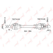 Привод в сборе LYNXauto, передний, левый, арт. CD-1041