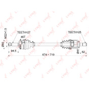 Привод в сборе LYNXauto, передний, левый, арт. CD-1052A