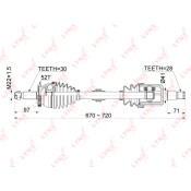 Привод в сборе | перед лев LYNXauto, арт. CD-1054A